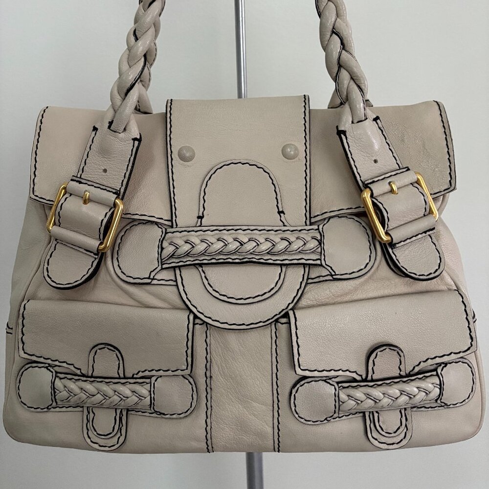 Authentic Valentino Garavani Shoulder Bag in Light Tan/Creme - Picture 2 of 16